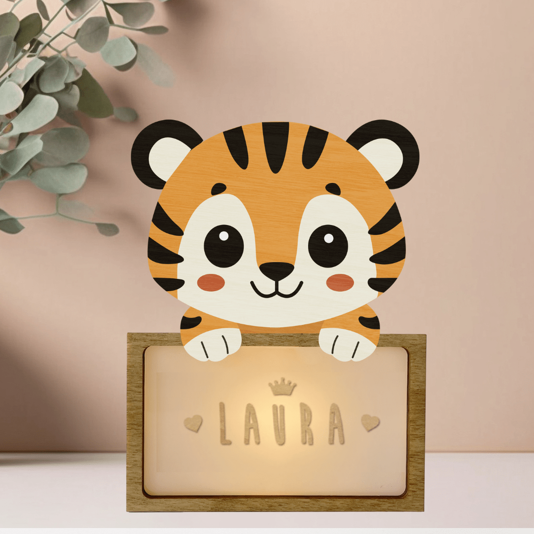 Lampara Infantil Personalizada Tigre - Nanetes